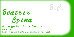 beatrix czina business card